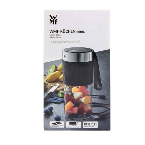 Blender WMF KITCHENminis Mix on the Go 0,3 l 50 W - Stal nierdzewna - Przezroczysty