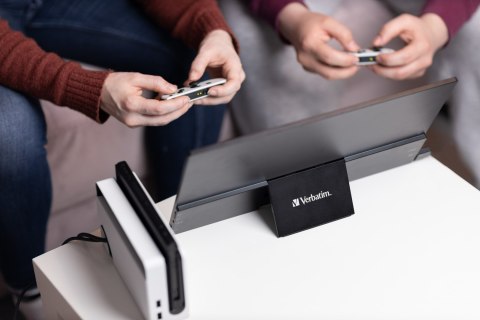 Monitor komputerowy Verbatim 49593 43,9 cm (17.3") 1920 x 1080 px Full HD LCD Ekran dotykowy Czarny