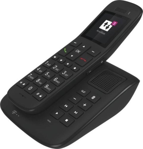 Deutsche Telekom Sinus A 32 - Telefon bezprzewodowy - Automatyczna sekretarka - DECT/GAP/CAT-iq - Heban