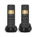 Gigaset PURE 100 duo Telefon analogowy/DECT Nazwa i identyfikacja dzwoniącego Czarny