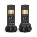 Gigaset PURE 100 duo Telefon analogowy/DECT Nazwa i identyfikacja dzwoniącego Czarny