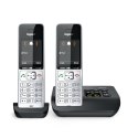 Telefon analogowy/DECT Gigaset COMFORT 500A duo Nazwa i identyfikacja dzwoniącego Czarny, Srebrny
