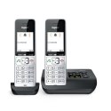 Telefon analogowy/DECT Gigaset COMFORT 500A duo Nazwa i identyfikacja dzwoniącego Czarny, Srebrny