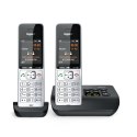 Telefon analogowy/DECT Gigaset COMFORT 500A duo Nazwa i identyfikacja dzwoniącego Czarny, Srebrny