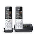 Telefon analogowy/DECT Gigaset COMFORT 500A duo Nazwa i identyfikacja dzwoniącego Czarny, Srebrny