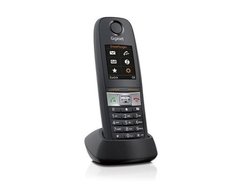 Telefon analogowy/DECT, Gigaset E630HX, słuchawka bezprzewodowa, zestaw głośnomówiący, 200 wpisów, ID dzwoniącego, szary