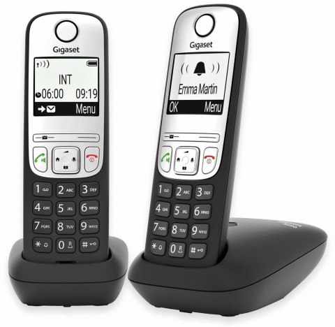 Telefon bezprzewodowy DECT Gigaset A690 Duo czarny