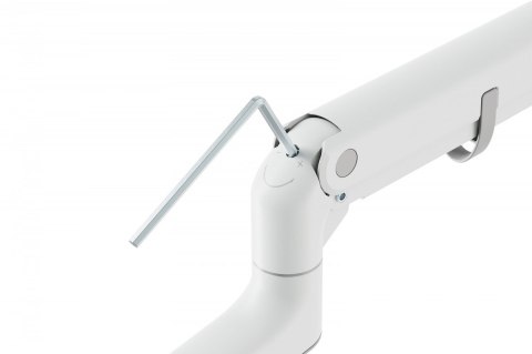 Digitus Ramię biurkowe pojedyncze z zaciskiem i sprężyną gazową 1x LCD max. 57" 27kg, VESA: 75x75, 100x100, białe