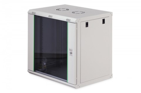 Digitus Szafa sieciowa wisząca Dynamic 19" 12U rack 607x600x450mm, drzwi szyba, szara, niezłożona, 60kg