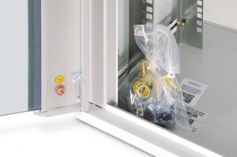 Digitus Szafa sieciowa wisząca Dynamic 19" 12U rack 607x600x450mm, drzwi szyba, szara, niezłożona, 60kg