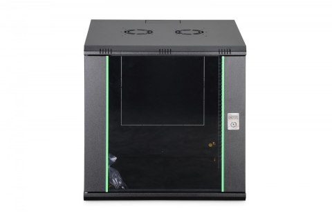 Digitus Szafa sieciowa wisząca Dynamic 19" 12U rack 607x600x600mm, drzwi szyba, czarna, niezłożona, 60kg