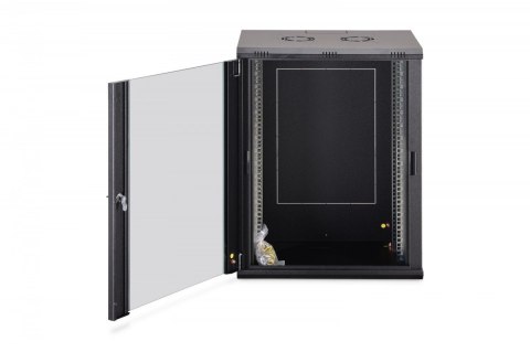 Digitus Szafa sieciowa wisząca Dynamic 19" 16U rack 785x600x450mm, drzwi szyba, czarna, niezłożona, 60kg