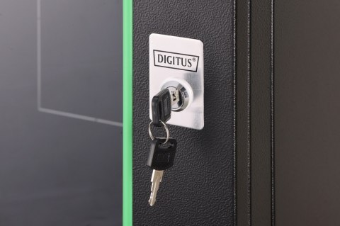 Digitus Szafa sieciowa wisząca Dynamic 19" 16U rack 785x600x450mm, drzwi szyba, czarna, niezłożona, 60kg