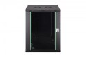 Digitus Szafa sieciowa wisząca Dynamic 19" 16U rack 785x600x600mm, drzwi szyba, czarny, niezłożona, 60kg
