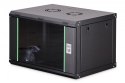 Digitus Szafa sieciowa wisząca Dynamic 19" 7U rack 385x600x450mm, drzwi szyba, czarna, niezłożona, 60kg
