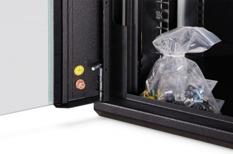 Digitus Szafa sieciowa wisząca Dynamic 19" 7U rack 385x600x450mm, drzwi szyba, czarna, niezłożona, 60kg