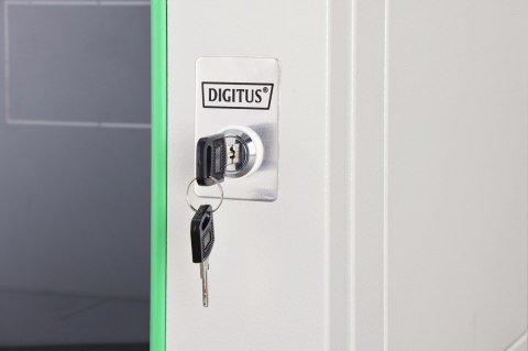 Digitus Szafa sieciowa wisząca Dynamic 19" 7U rack 385x600x450mm, drzwi szyba, szara, niezłożona, 60kg