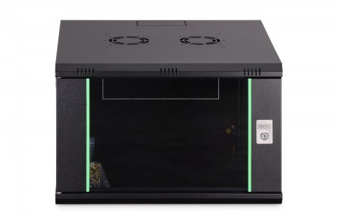 Digitus Szafa sieciowa wisząca Dynamic 19" 7U rack 385x600x600mm, drzwi szyba, czarna, niezłożona, 60kg