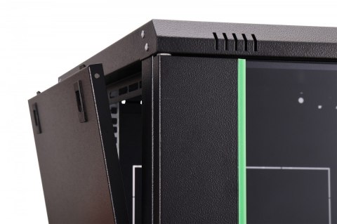 Digitus Szafa sieciowa wisząca Dynamic 19" 7U rack 385x600x600mm, drzwi szyba, czarna, niezłożona, 60kg
