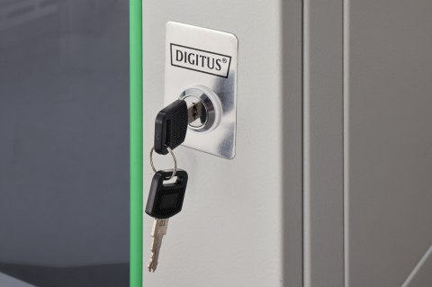 Digitus Szafa sieciowa wisząca Dynamic 19" 7U rack 385x600x600mm, drzwi szyba, szara, niezłożona, 60kg