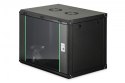 Digitus Szafa sieciowa wisząca Dynamic 19" 9U rack 474x600x450mm, drzwi szyba, czarna, niezłożona, 60kg