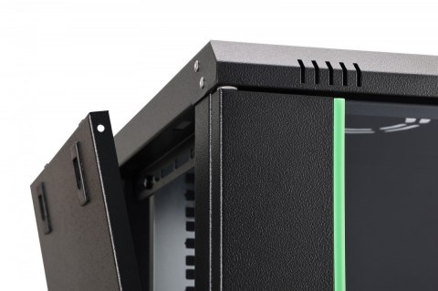 Digitus Szafa sieciowa wisząca Dynamic 19" 9U rack 474x600x450mm, drzwi szyba, czarna, niezłożona, 60kg