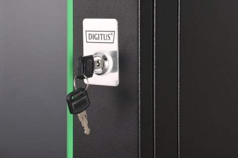 Digitus Szafa sieciowa wisząca Dynamic 19" 9U rack 474x600x450mm, drzwi szyba, czarna, niezłożona, 60kg