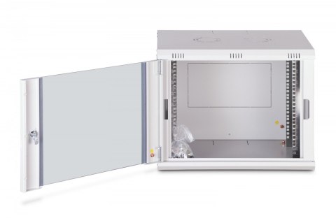 Digitus Szafa sieciowa wisząca Dynamic 19" 9U rack 474x600x450mm, drzwi szyba, szara, niezłożona, 60kg
