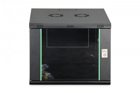 Digitus Szafa sieciowa wisząca Dynamic 19" 9U rack 474x600x600mm, drzwi szyba, czarna, niezłożona, 60kg