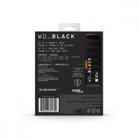 Western Digital Dysk SSD Black 2TB SN850X NVMe M.2 PCIe Radiator