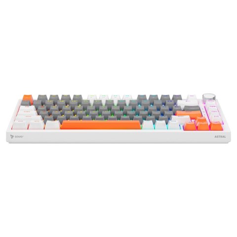 Savio Klawiatura magnetyczna ASTRAL White OUTEMU White jade RGB 3 kolory keycapów