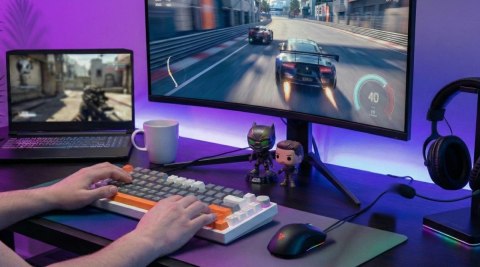 Savio Klawiatura magnetyczna ASTRAL White OUTEMU White jade RGB 3 kolory keycapów