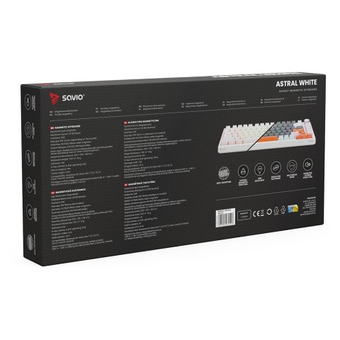 Savio Klawiatura magnetyczna ASTRAL White OUTEMU White jade RGB