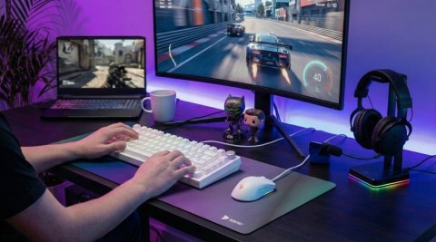 Savio Klawiatura magnetyczna ASTRAL White OUTEMU White jade RGB