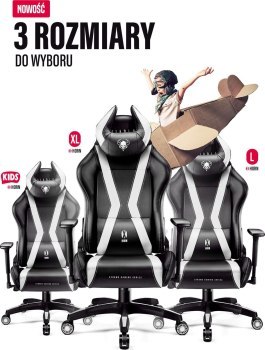 Fotel - Diablo X-Horn 2.0 King Size Czarno-Biały