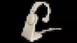 Słuchawki - Słuchawki bezprzewodowe Jabra Evolve 2 65 UC Mono Stand Beige - 26599-889-888