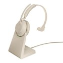 Słuchawki nauszne bezprzewodowe Jabra Evolve2 65 UC Mono Link380a beige + stand