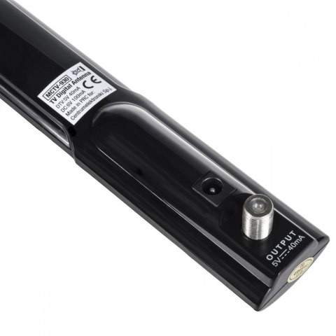 Maclean Antena TV DVB-T/T2 H.265 HEVC tubowa filtr LTE MCTV-930 Czarna