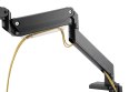 Ramię biurkowe pojedyńcze z zaciskiem 1xLCD z sprężyną gazową max. 35" i 15kg