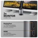 AXAGON HMC-WL9 Wieloportowy hub USB 9in1, 10Gbps, 3xUSB-A, 1xUSB-C, DP 8K/60Hz, HDMI 4K/60Hz, PD 100W, GLAN, 100cm USB-C kabel, wireles