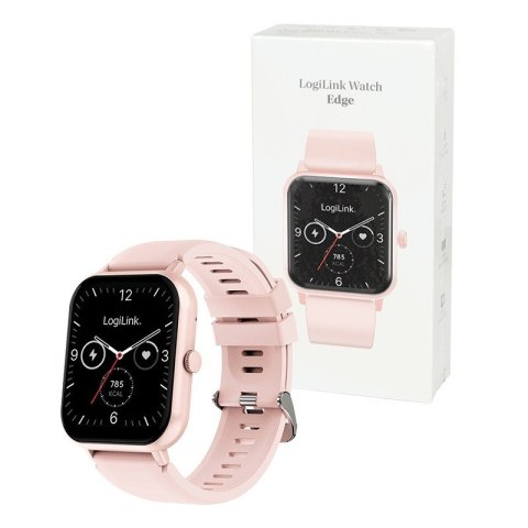 LogiLink Smartwatch LCD, BT5.2 IP68, różowy