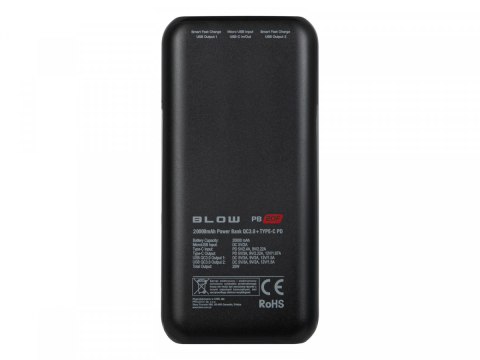 BLOW PowerBank 20WPB20F PD 20W 20000mAh Czarny