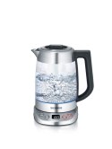 SEVERIN CZAJNIK ELEKTR. SZKŁO-STAL, REGULACJA TEMP. W PODST. AUTO. PROGRAMY, SITKO DO HERBATY, 1,7 L, MOC 3000W WK3480