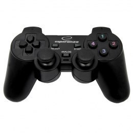 Gamepad Esperanza EG106 (PC, PS2, PS3; kolor czarny) (WYPRZEDAŻ)