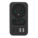 MACLEAN GNIAZDKO PRĄDOWE X2 + 4XUSB, ROZGAŁĘŹNIK Z 2 GNIAZDAMI, 2XUSB A, 2XUSB C PD 20W, 1X16A + 1X6A MCE249 F/B
