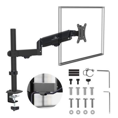 MACLEAN UCHWYT NA MONITOR, SPRĘŻYNA GAZOWA, 17"-32", 2-10KG, CZARNY MC-135