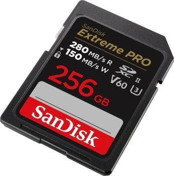 SanDisk SDXC 256GB Extreme Pro 280/150 MB/s V60 UHS-II