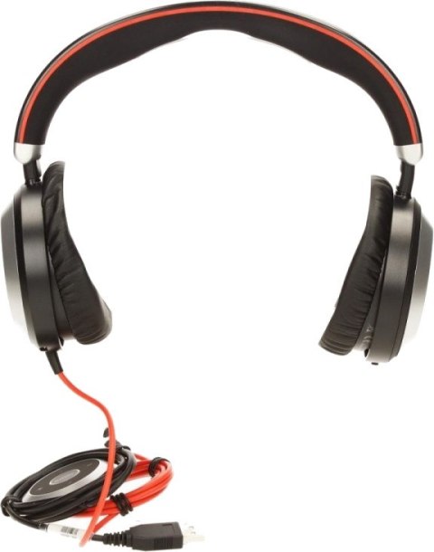 Słuchawki z mikrofonem Na głowę JABRA Evolve 80 Duo (1.2m /Przewodowe wtyk/Czarny)