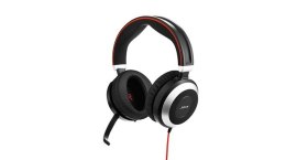 Słuchawki z mikrofonem Na głowę JABRA Evolve 80 Duo (1.2m /Przewodowe wtyk/Czarny)