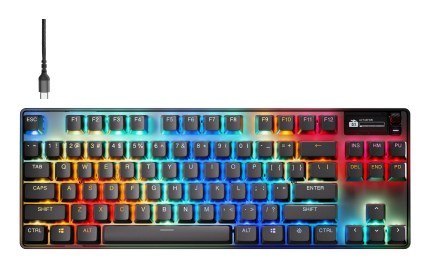 SteelSeries Klawiatura Gaming Apex Pro TKL Gen 3 US Layout Bluetooth Czarna 2.4 GHz / Bluetooth/ Wired OmniPoint 3.0 Adjustable 